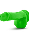 Neo - Dual Density Cock With Balls 6 Inch - Neon Green - K. P.