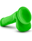 Neo - Dual Density Cock With Balls 6 Inch - Neon Green - K. P.