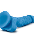 Neo - 7.5" Dual Density Cock With Balls - Neon Blue