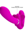 Vibrating Strapless Strap-On - Valerie - Purple