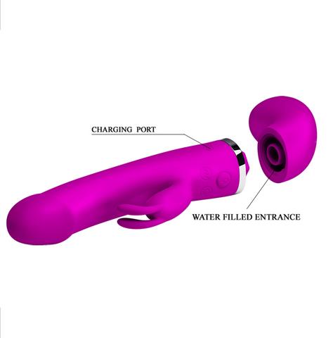 Squirting Rabbit Vibrator - Henry - Purple
