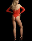 Le Desir - Wonder Rhinestone Bodysuit - Red