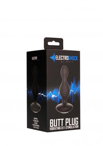 Electroshock - E-Stimulation Vibrating Buttplug - Black