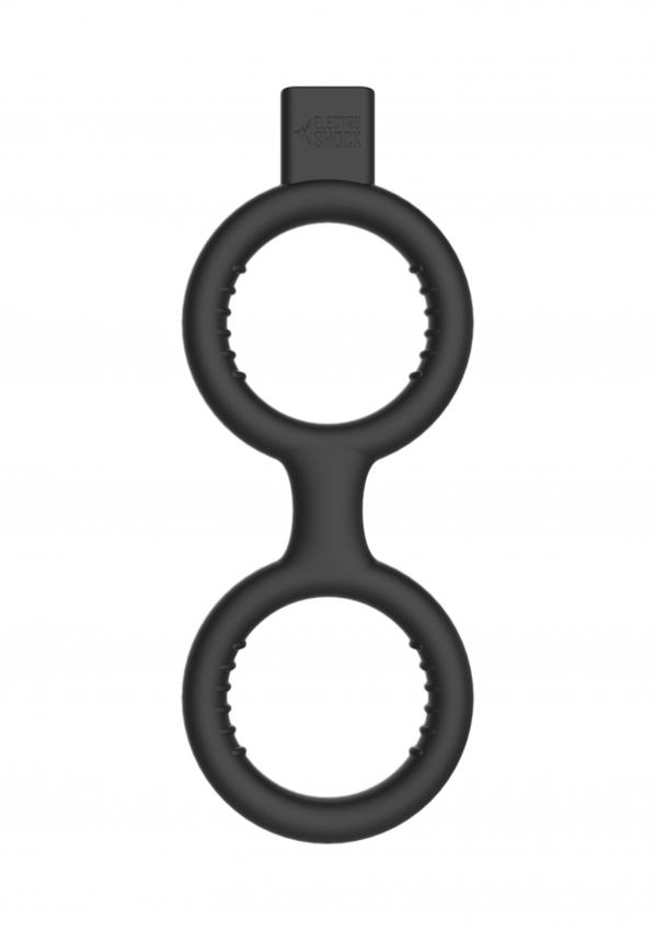 Electroshock - E-Stimulation Cock Ring with Ballstrap - Black - K. P.