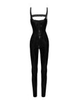 PVC Overall with 2 Way Zipper - Black