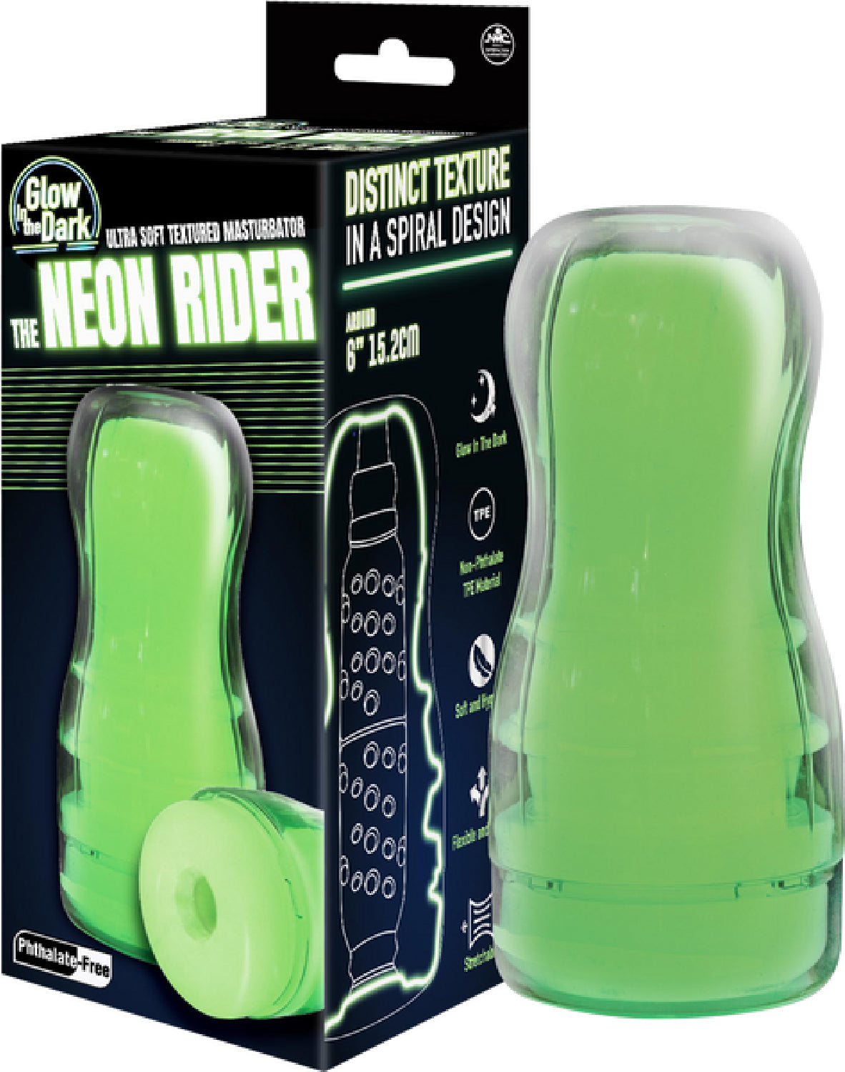 The Neon Rider Masturbator 6&quot; - Green