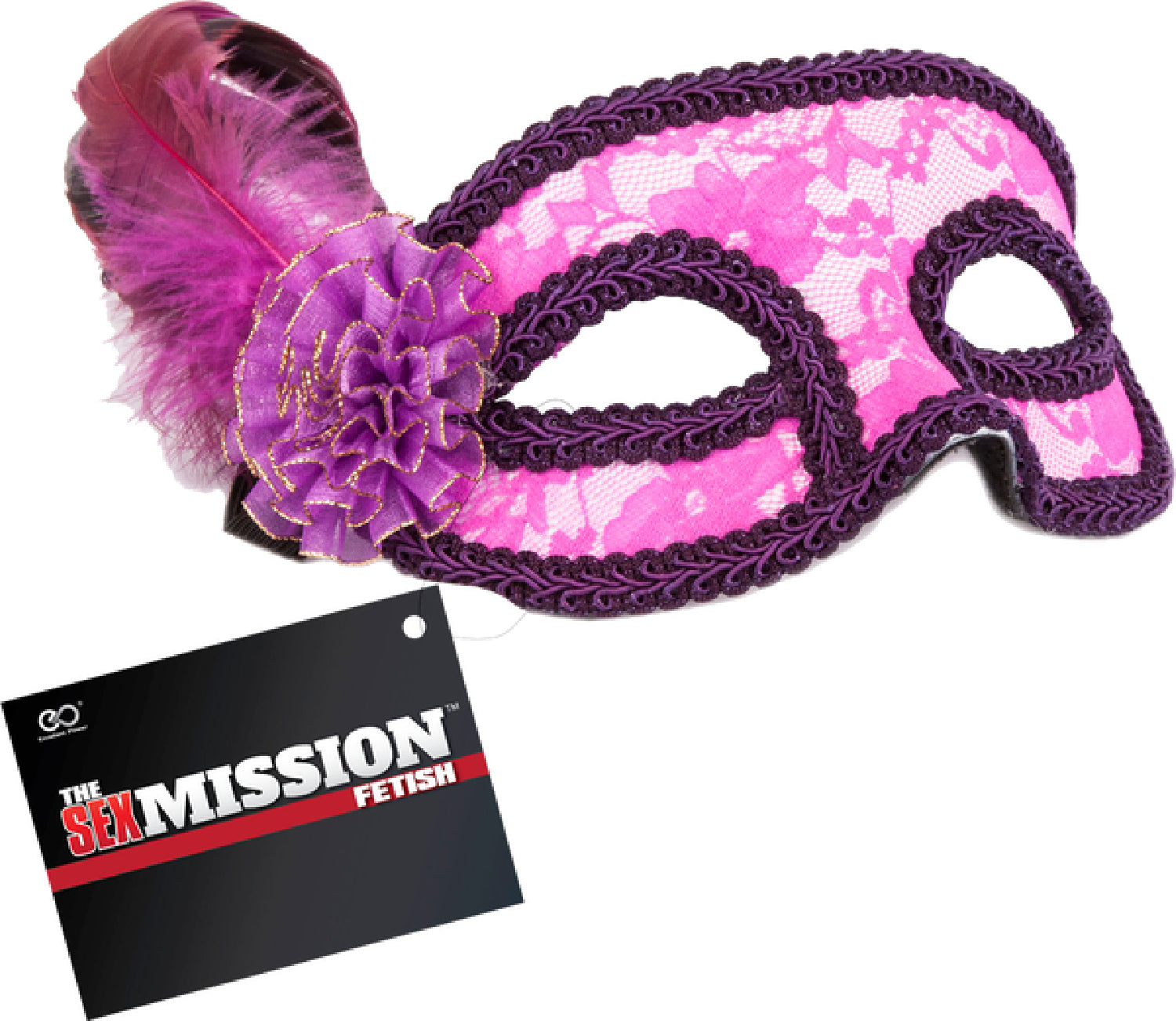 Feathered Masquerade Masks (Pink &amp; Purple)