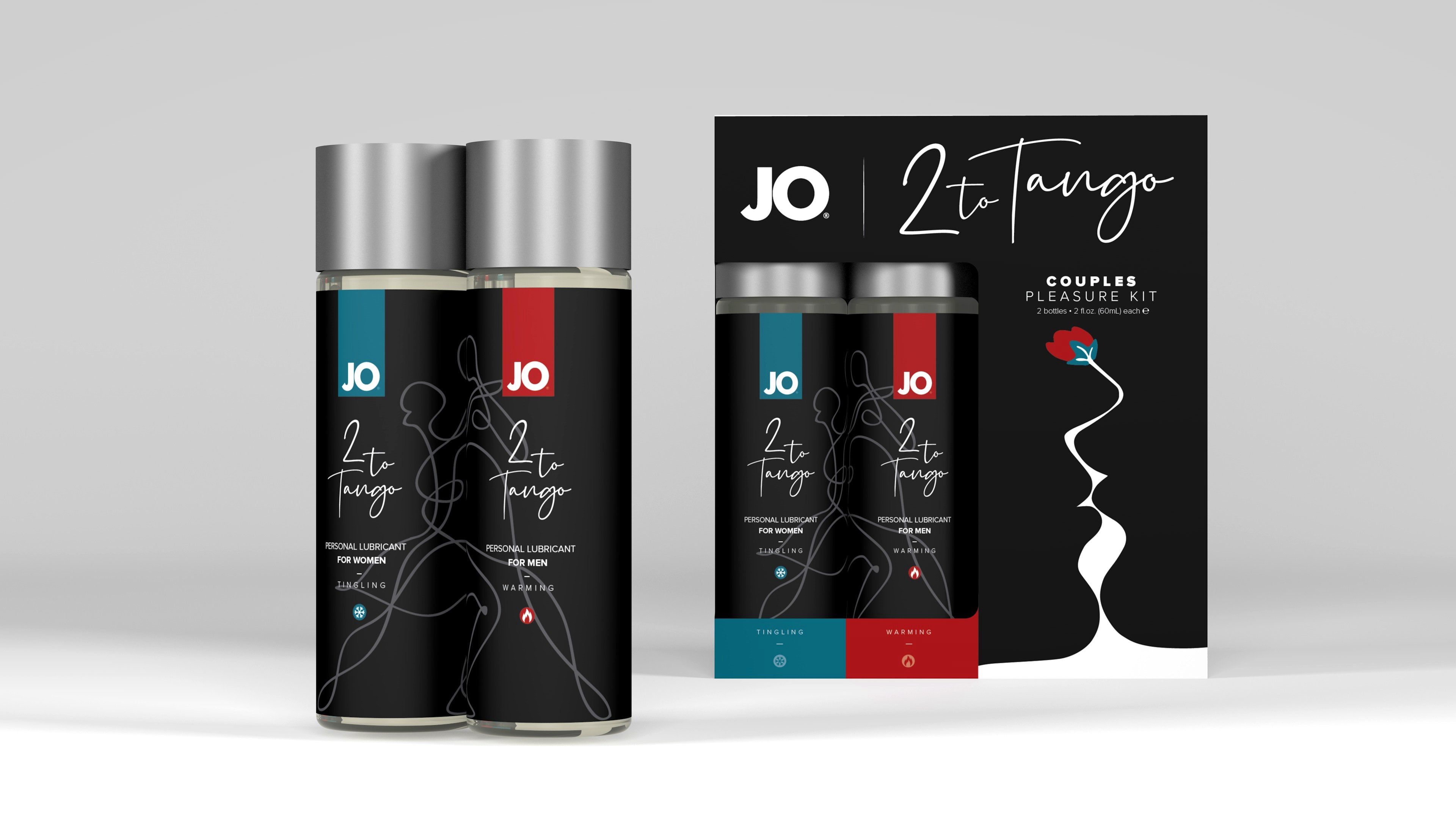 JO 2 To Tango Couples Pleasure Kit  2 x 2 Oz / 60 ml