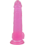 Jelly Studs - 8" Crystal Dildo - Large - Pink - K. P.