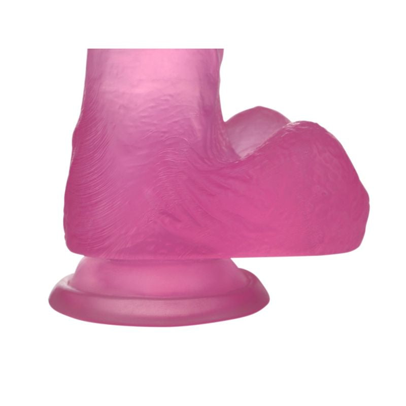 Jelly Studs - 7&quot; Crystal Dildo - Medium - Pink