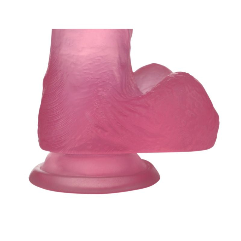 Jelly Studs - 6" Crystal Dildo - Small - Pink - K. P.