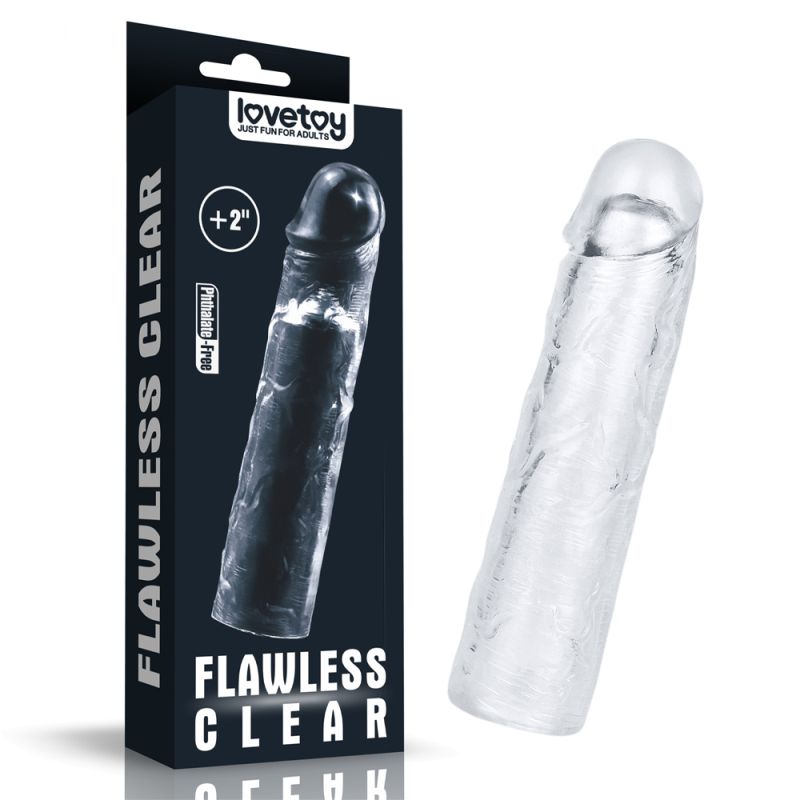 Clear Penis Extender Sleeve Plus 2"