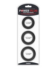 Power Plus - Silicone 3 Piece Cock Ring Set - Black - K. P.