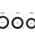 Power Plus - Silicone 3 Piece Cock Ring Set - Black - K. P.