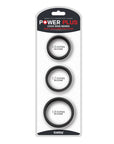 Power Plus - Silicone 3 Piece Pro Cock Ring Set - Black - K. P.