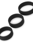 Power Plus - Silicone 3 Piece Pro Cock Ring Set - Black - K. P.