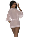 Robe with Lace Trim - Multiple Colours