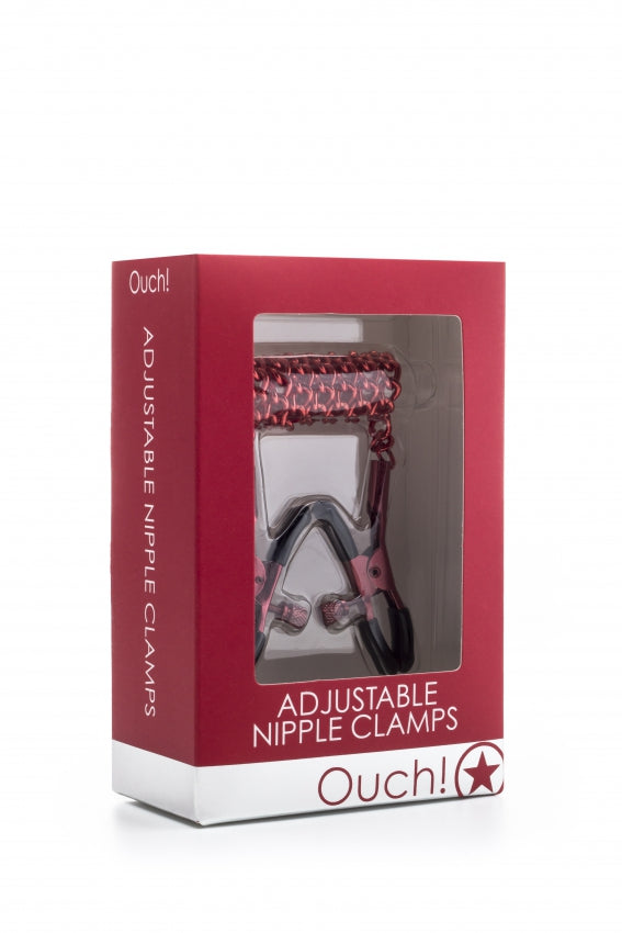 Ouch! - Adjustable Nipple Clamps - Red