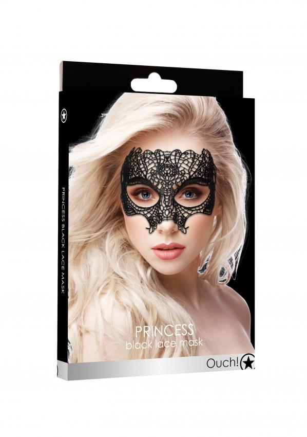 Ouch! - Princess Black Lace Mask  - Black - K. P.