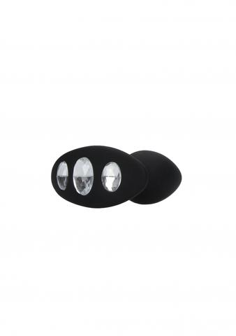 Ouch! - Large Diamond Butt Plug with Handle - Black - K. P.