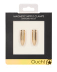 Ouch! - Magnetic Nipple Clamps - Diamond Bullet - Gold