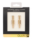 Ouch! - Magnetic Nipple Clamps Diamond Pin - Gold