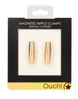 Ouch! - Magnetic Nipple Clamps Sensual Cylinder - Gold