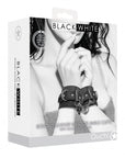 Ouch! Black & White - Bonded Leather Hand or Ankle Cuffs With Adjustable Straps - Black - K. P.