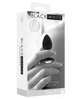 Ouch! Black & White - Silicone Butt Plug with Removable Jewel - Black