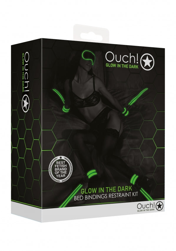 Ouch! - Bed Bindings Restraint Kit - Glow in the Dark - K. P.