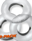 Fat Willy 3 Piece Jumbo Cockrings - Clear - K. P.