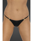 Power Wetlook Panty with Gold Clasp - Black
