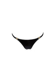Power Wetlook Panty with Gold Clasp - Black