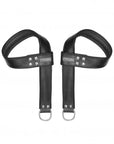 Ouch! Pain - Suspension Cuffs Saddle Leather Hands & Feet - Black - K. P.