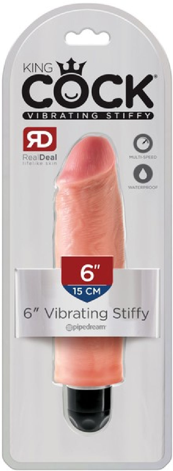 King Cock - 6&quot; Vibrating Stiffy - Flesh