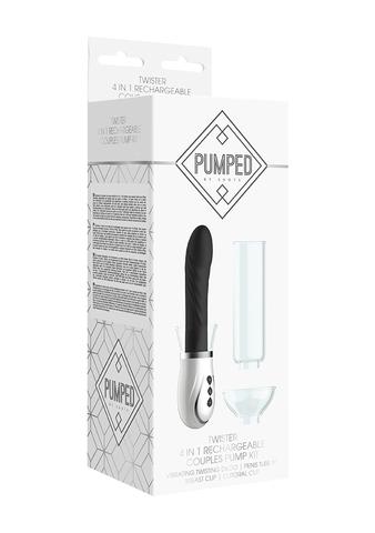 Pumped - Twister 4 in 1 Rechargeable Couples Pump Kit - Black