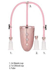 Pumped - Automatic Rechargeable Clitoral & Nipple Pump Set - Medium - Pink