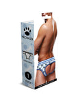 Blue Paw Open Back Brief - Blue/White