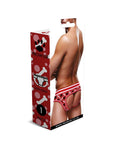 Red Paw Open Back Brief - Red/White