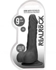 Realrock - Dong with Testicles 9'' - Black - K. P.