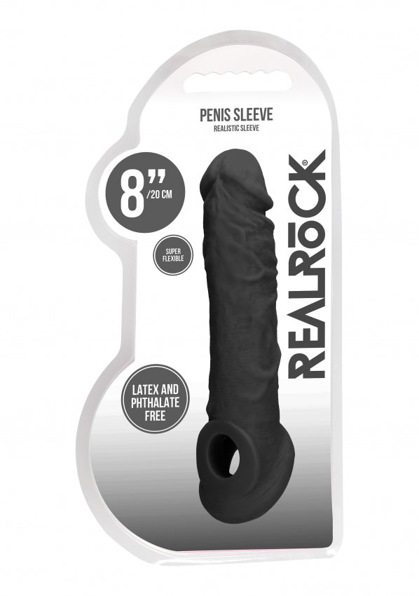 Realrock - Penis Sleeve 8" - Black - K. P.