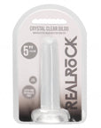 Realrock Crystal Clear - Non Realistic Dildo With Suction Cup 5.3'' / 13.5cm - Transparent