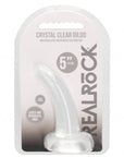 Realrock Crystal Clear - Non Realistic Dildo With Suction Cup 4.5'' / 11.5cm - Clear