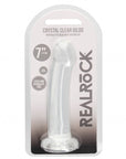Realrock Crystal Clear - Non Realistic Dildo With Suction Cup 6.7'' / 17cm - Transparent