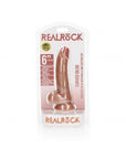 Realrock - Curved Realistic Dildo with Balls and Suction Cup 6''/ 15.5 cm - Tan - K. P.