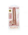 Realrock - Straight Realistic Dildo with Balls and Suction Cup 10''/ 25.5 cm - Tan