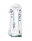 Realrock Crystal Clear - Realistic Dildo With Balls 10" / 25.4 cm - Transparent - K. P.