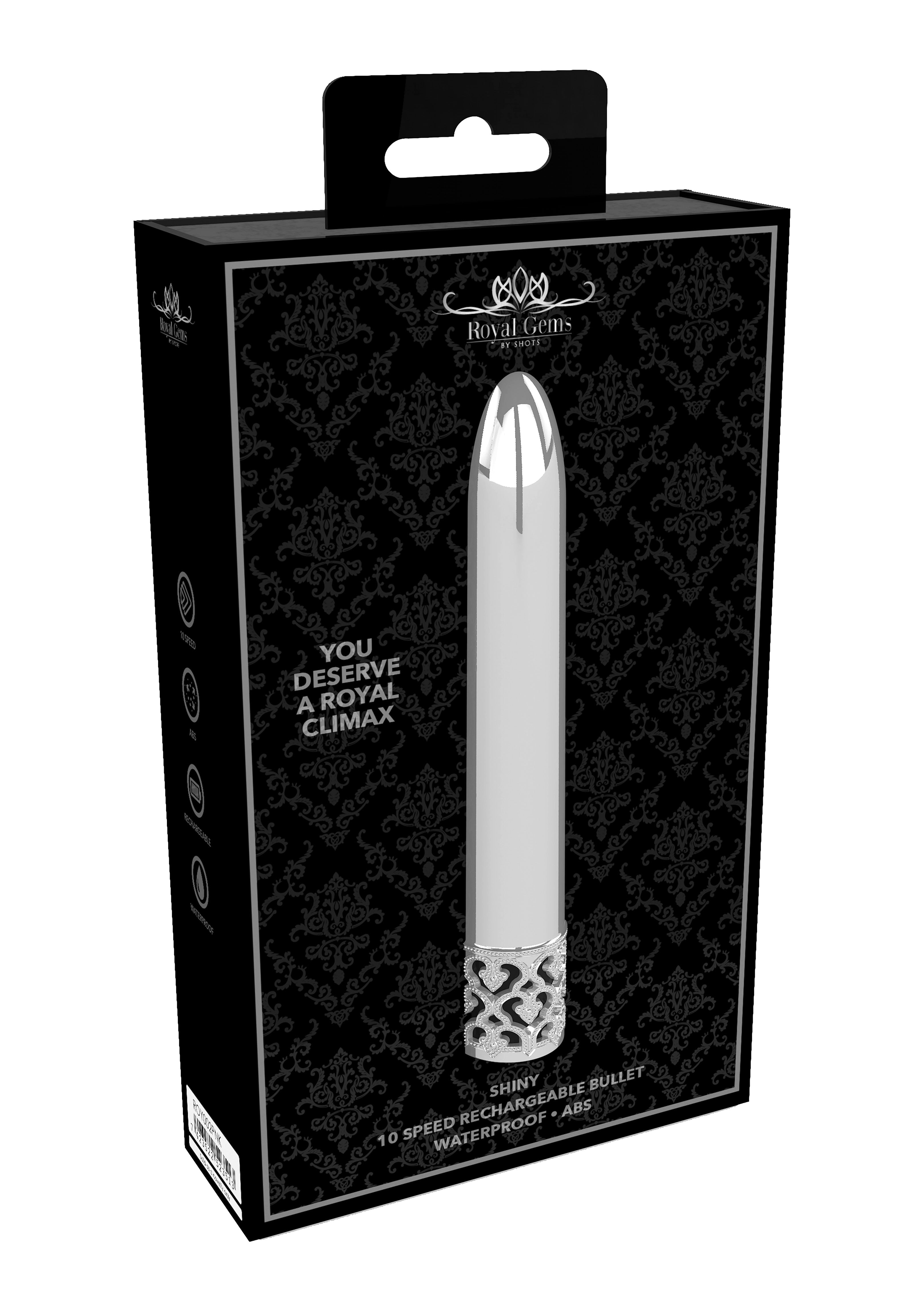Royal Gems Rechargeable ABS Bullet - Shiny - Silver