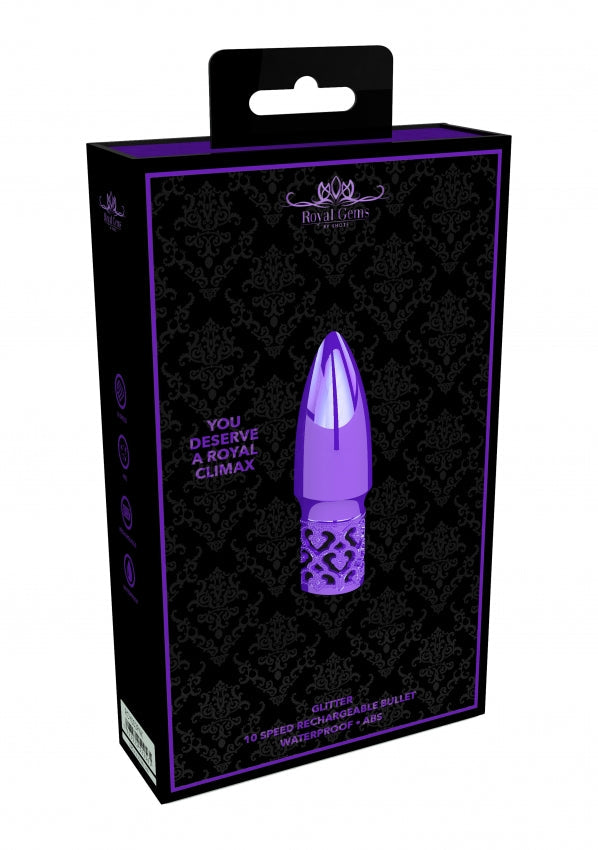 Royal Gems Rechargeable ABS Bullet - Glitter - Purple
