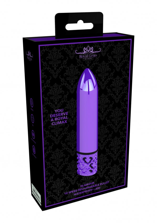 Royal Gems Rechargeable ABS Bullet - Glamour - Purple